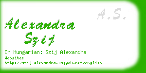 alexandra szij business card